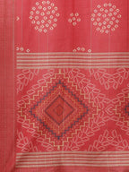 Yufta Women Red Bandhani Printed Regular Gotta Patti Kurta with Palazzo & With Dupatta | Grab2Buy
