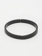 NVR Men's Black Rhodium-Plated Stainless Steel Kada Bracelet | Grab2Buy