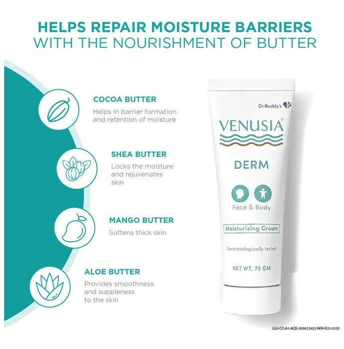 Dr. Reddy's Venusia Derm Moisturizing Cream For Face & Body | Grab2Buy