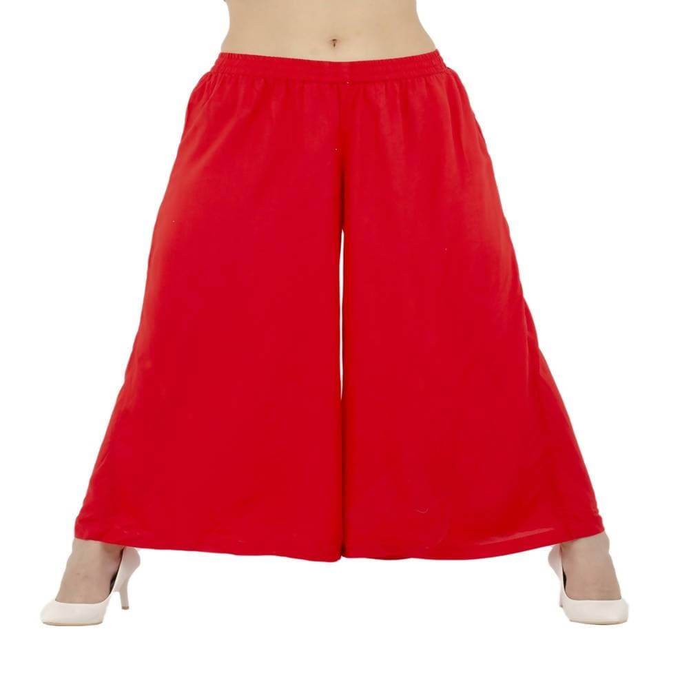Lagi Women's Red Solid Palazzo (PLZ03B) | Grab2Buy