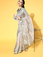 Saree Mall Solid Saree For Girls | Grab2Buy