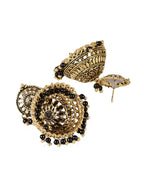 Gold-Polished Alloy Designer Brass Jhumki Earrings - The Pari | Grab2Buy