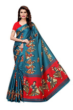 Vamika Rama Green & Red Kalamkari With Jhalar Khadi Silk Saree | Grab2Buy