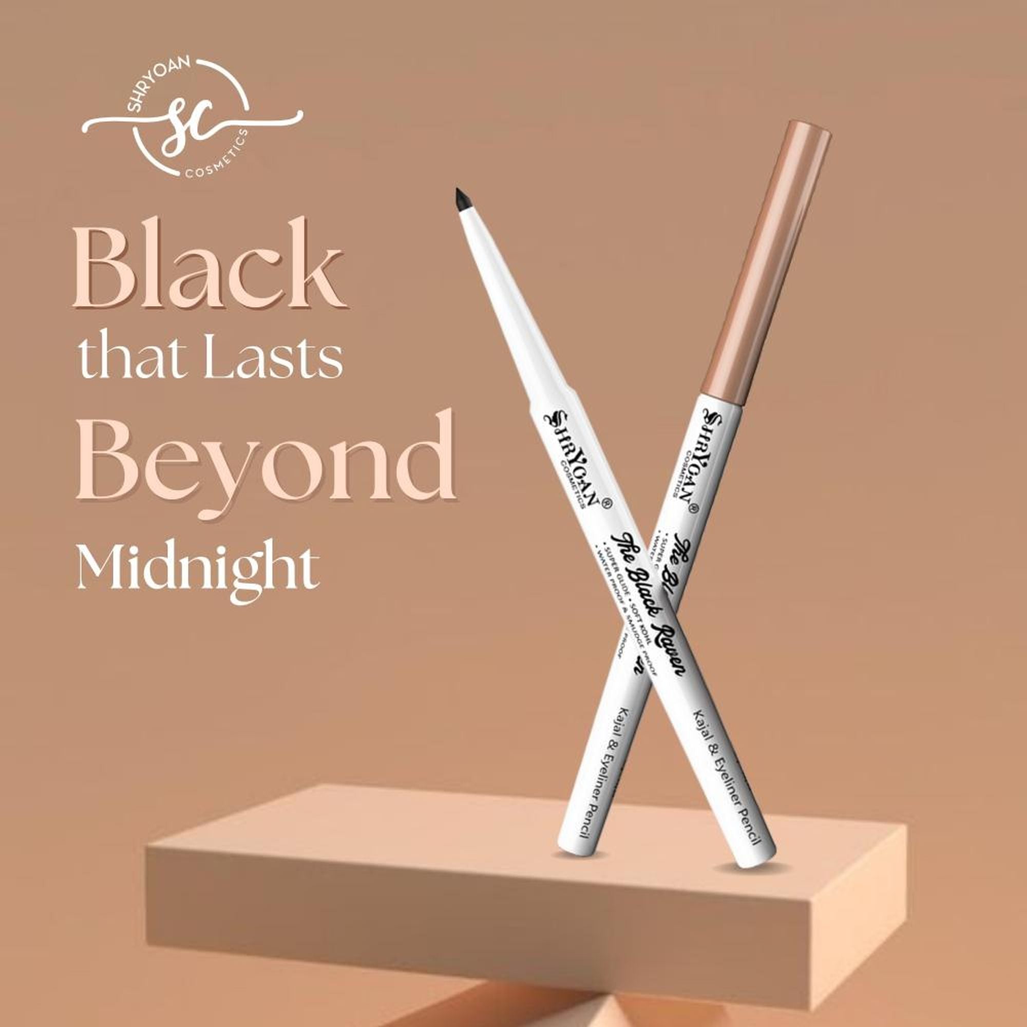 Shryoan Revolving Kajal Pencil - Black | Grab2Buy