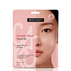 Swiss Beauty Care Korean Glow Facial Kit With Kakadu Plum & Rice, 6-Steps For Glass-Skin | Grab2Buy
