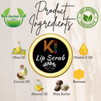 KINDED Lip Sugar Scrub Herbal Exfoliator - Mixed Fruit