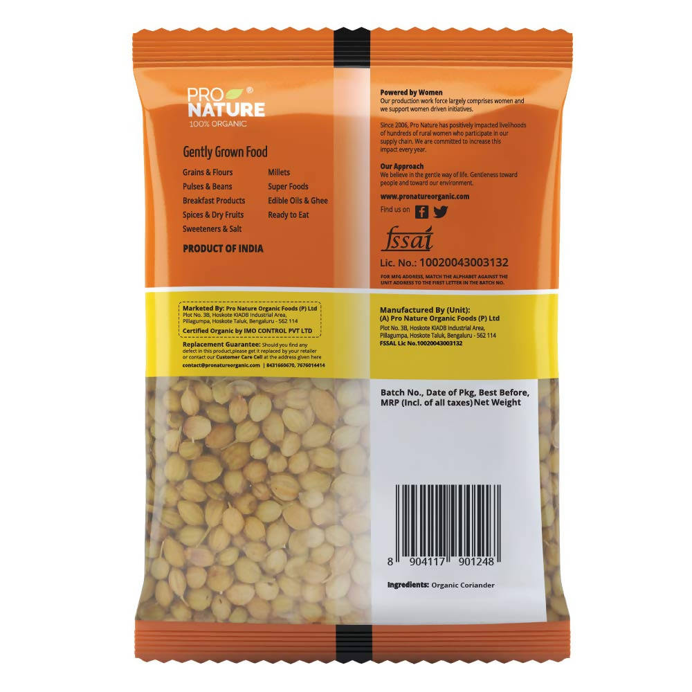 Pro Nature Organic Coriander (Whole) | Grab2Buy