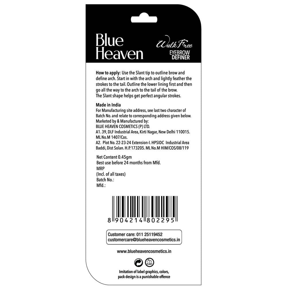 Blue Heaven Walkfree Eyebrow Definer Long Stay Natural Brown | Grab2Buy