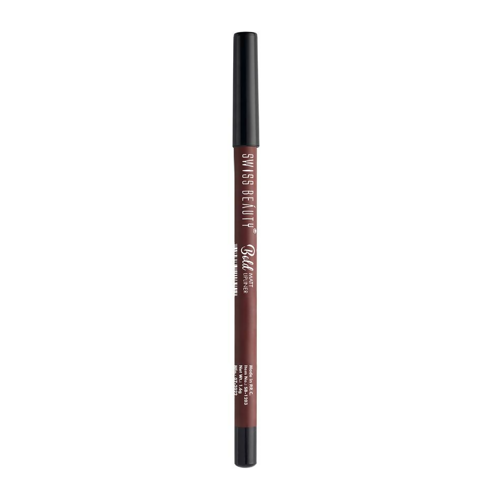 Swiss Beauty Bold Matt Lip Liner Pencil- 12 Dark Chocolate | Grab2Buy