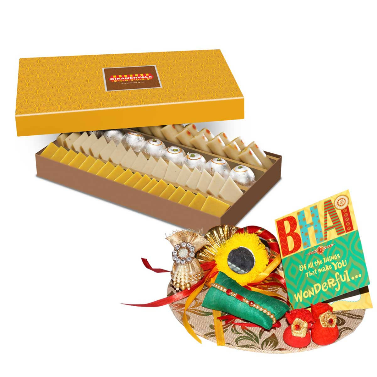 Bikanervala Golden Super Kaju Mix Rakhi Gift | Grab2Buy