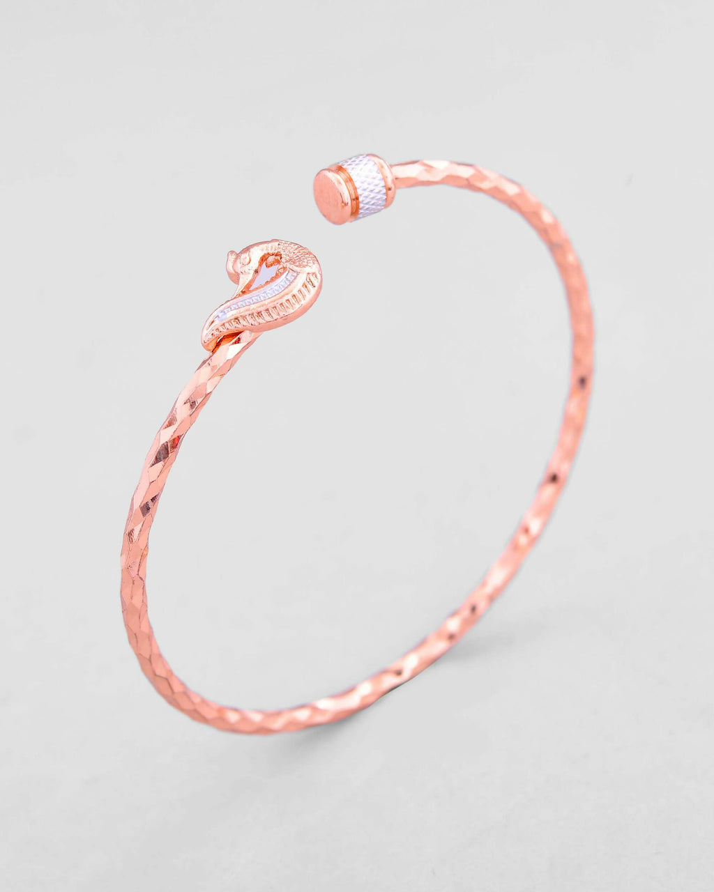 VOJ Set of 2 Dual Tone Bangles with Peacock Designed | Grab2Buy