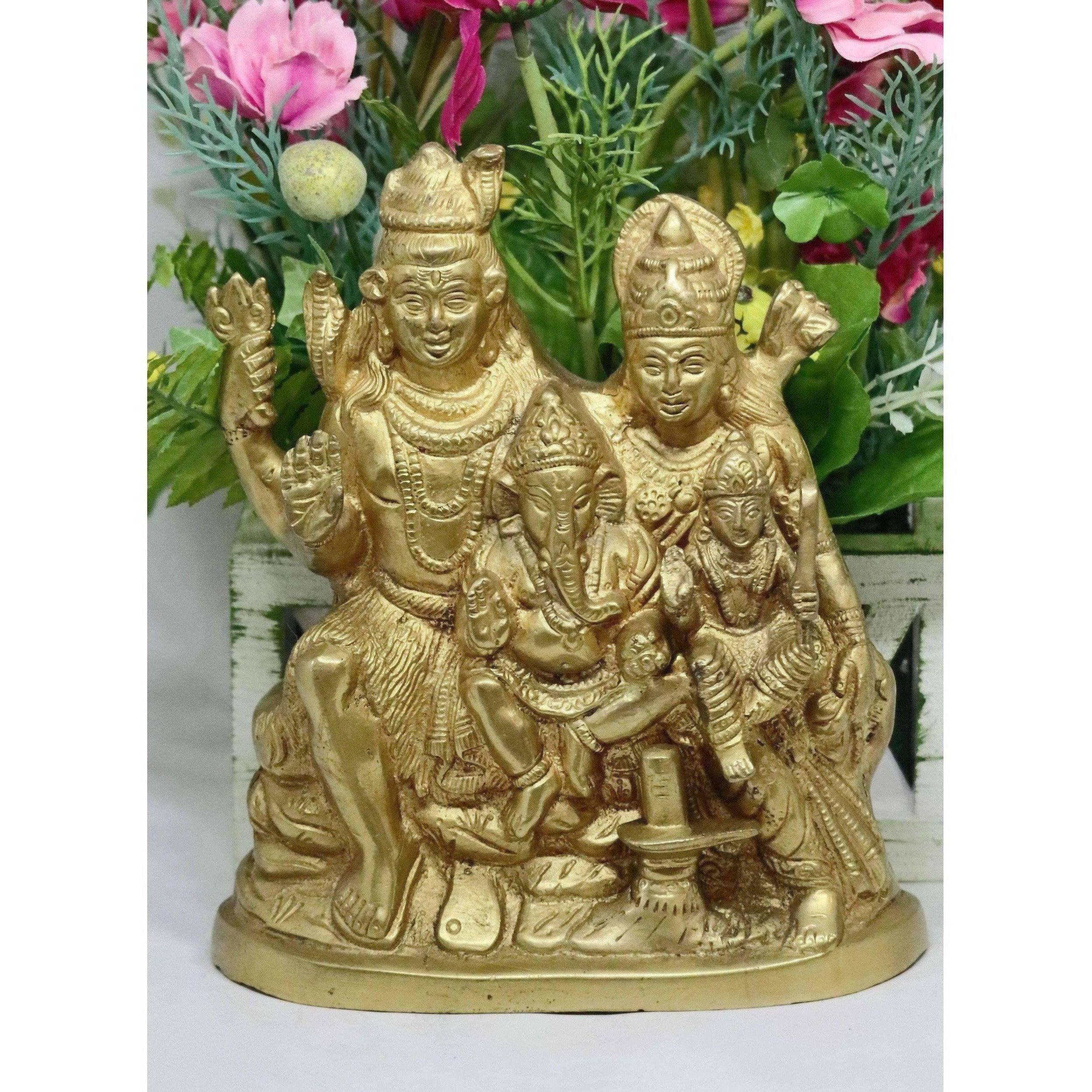 Chahat Premium Living Brass Shiv Parivar | Grab2Buy
