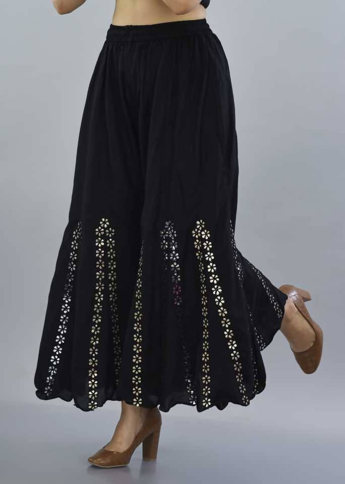 Mominos Fashion Black Mirror Palazzo | Grab2Buy