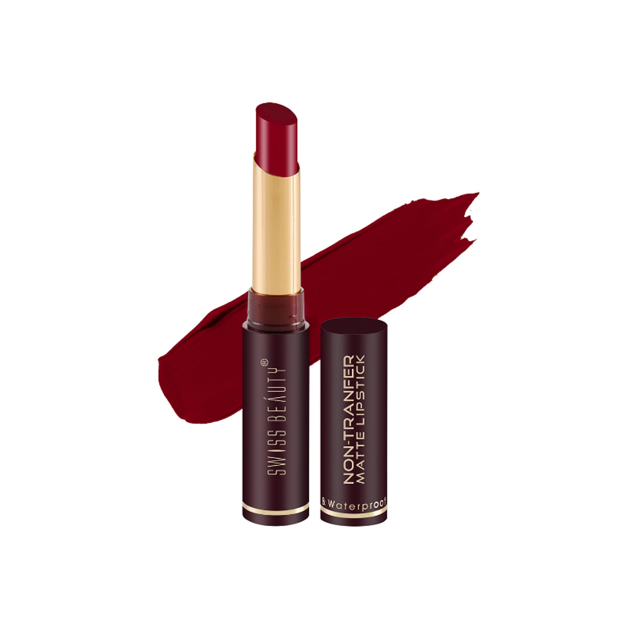 Swiss Beauty Non-Transfer Matte Lipstick - 14 Pop Red | Grab2Buy