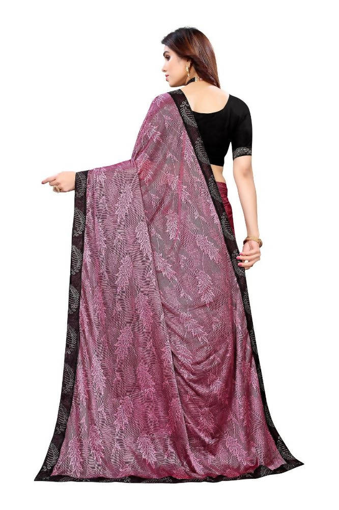 Vamika Pink Malai Silk Embroidery Saree | Grab2Buy