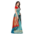 Vamika Banarasi Jaquard Rama Green Weaving Saree (BANARASI 06) | Grab2Buy