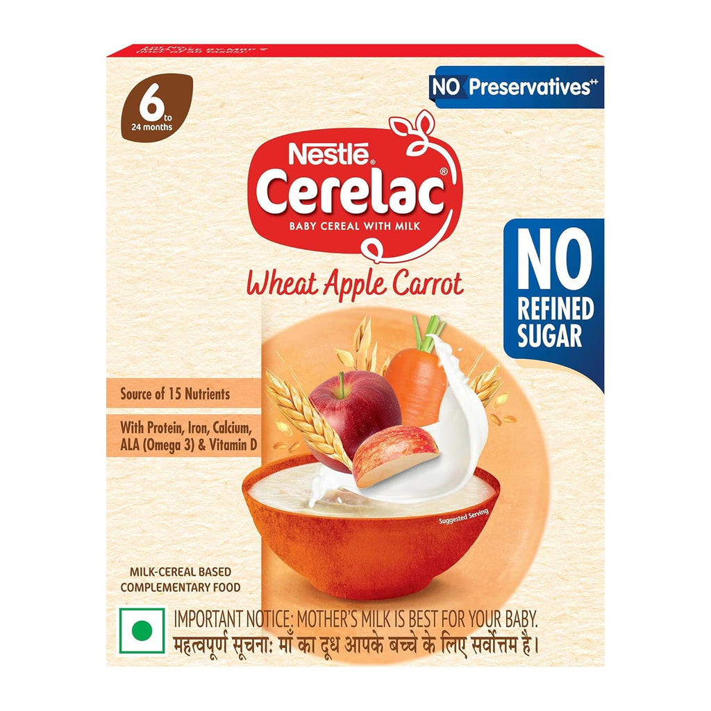 Nestle Cerelac Baby Cereal With Milk - Wheat Apple Carrot | Grab2Buy