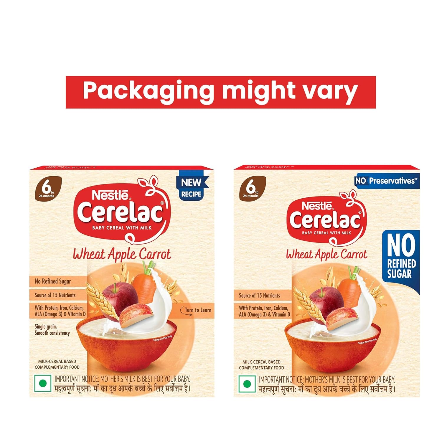 Nestle Cerelac Baby Cereal With Milk - Wheat Apple Carrot | Grab2Buy