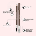 Miss Claire Waterproof Eyebrow Pencil With Mascara Brush - 03 Medium Brown | Grab2Buy