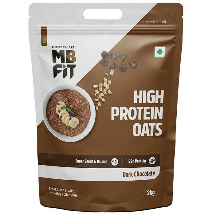 MuscleBlaze MB Fit 22g High Protein Oats - Dark Chocolate | Grab2Buy