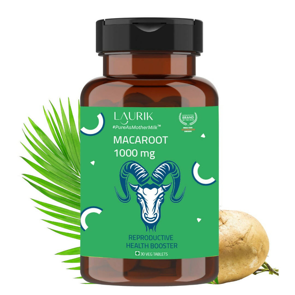 Laurik Maca Root Supplement 1000Mg Tablets | Supports Stamina, Strength & Energy | Grab2Buy