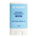 Bitamin Cotton Vanilla Teens Natural Deodorant Roll On Stick | Grab2Buy