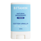Bitamin Cotton Vanilla Teens Natural Deodorant Roll On Stick | Grab2Buy