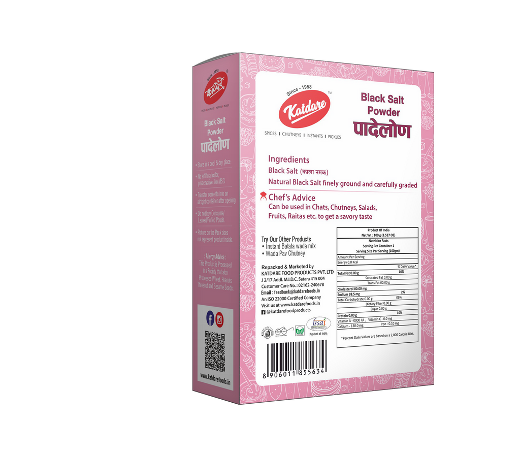 Katdare Foods Black Salt Powder (Padelon) | Grab2Buy