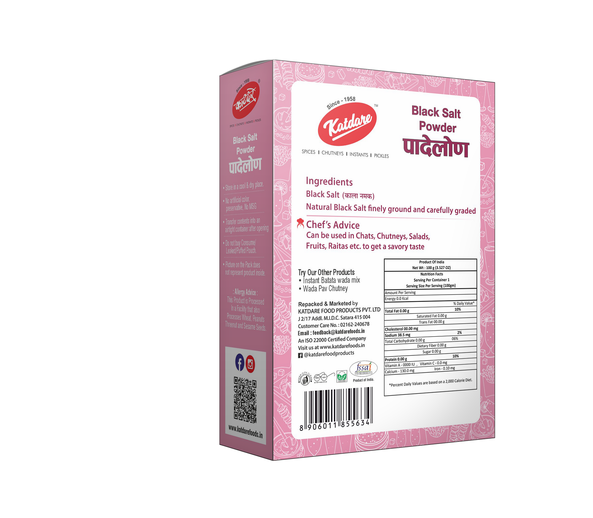 Katdare Foods Black Salt Powder (Padelon) | Grab2Buy