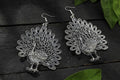 Mominos Fashion Johar Kamal Oxidised Peacock Design Earrings | Grab2Buy