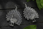 Mominos Fashion Johar Kamal Oxidised Peacock Design Earrings | Grab2Buy