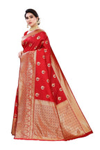 Vamika Banarasi Jacquard Weaving Red Saree (Siri Red) | Grab2Buy