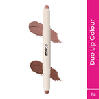 Swiss Beauty CRAZE Duo 2 In 1 Satin Matte Finish Lipstick Non-Transfer Lip Colour - 03 Choco Spice | Grab2Buy