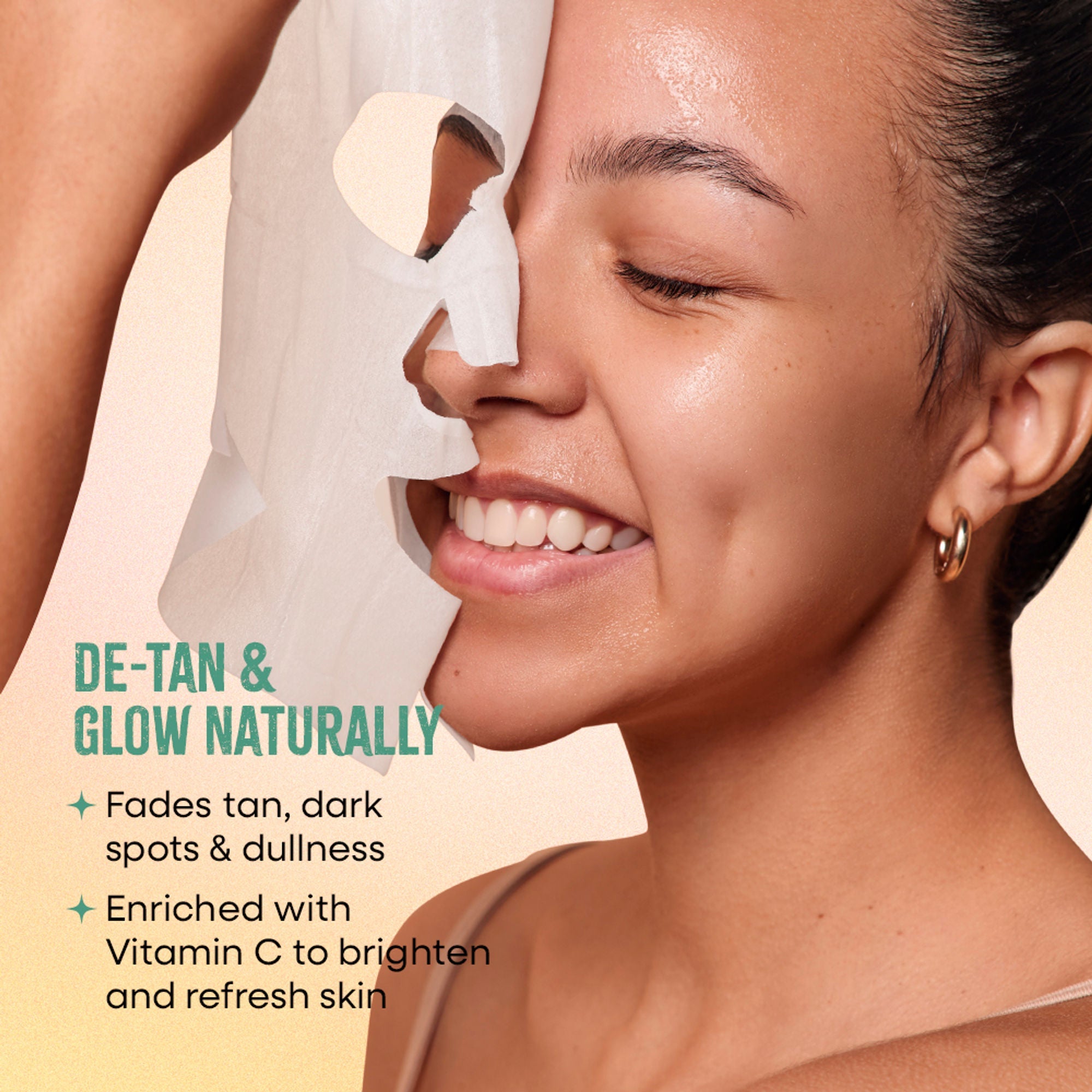 Nykaa Green Tea + Aloe Vera Sheet Mask For Hydrated Skin - Formulated in Korea - For All Skin Types - Sandalwood & Orange Peel