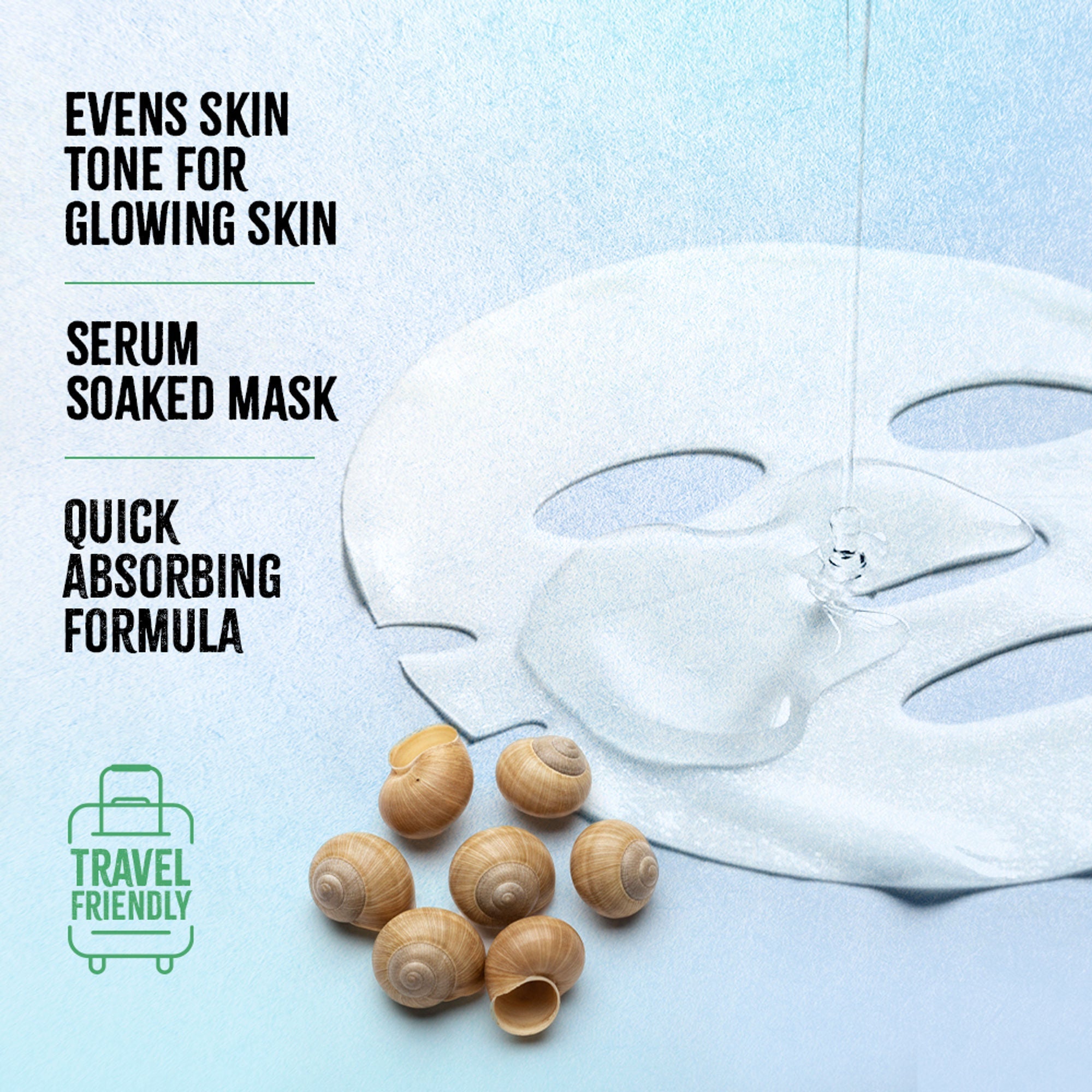 Nykaa Green Tea + Aloe Vera Sheet Mask For Hydrated Skin - Formulated in Korea - For All Skin Types - Snail