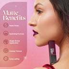Hilary Rhoda Matte About You Lipstick - Burgundy Magic 10