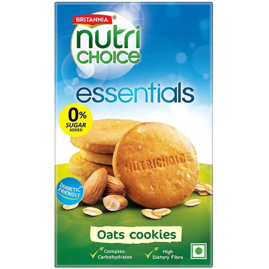 Britannia NutriChoice Essentials Oats Cookies - No Added Sugar | Grab2Buy