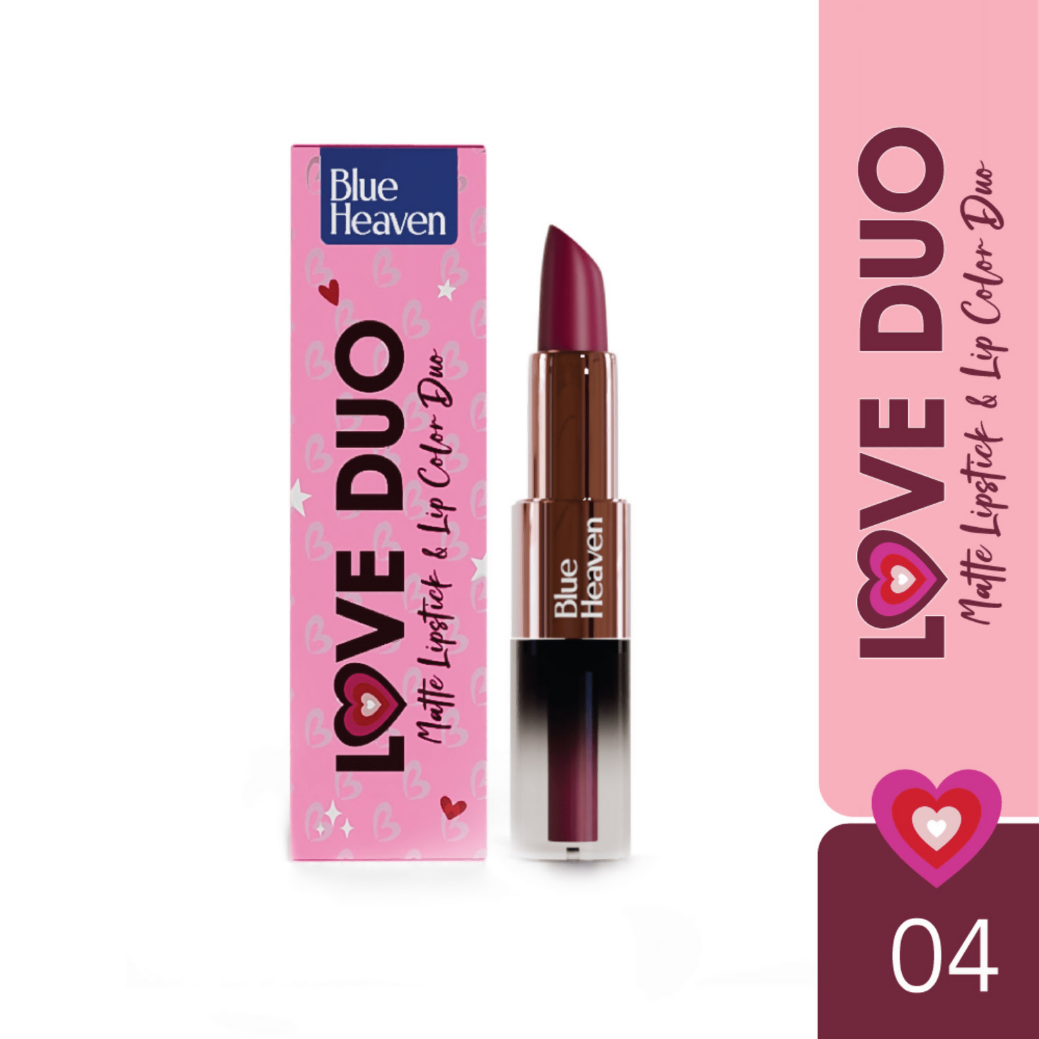 Blue Heaven Love Duo 2 In 1 Dual Sided Lipstick - 04 | Grab2Buy