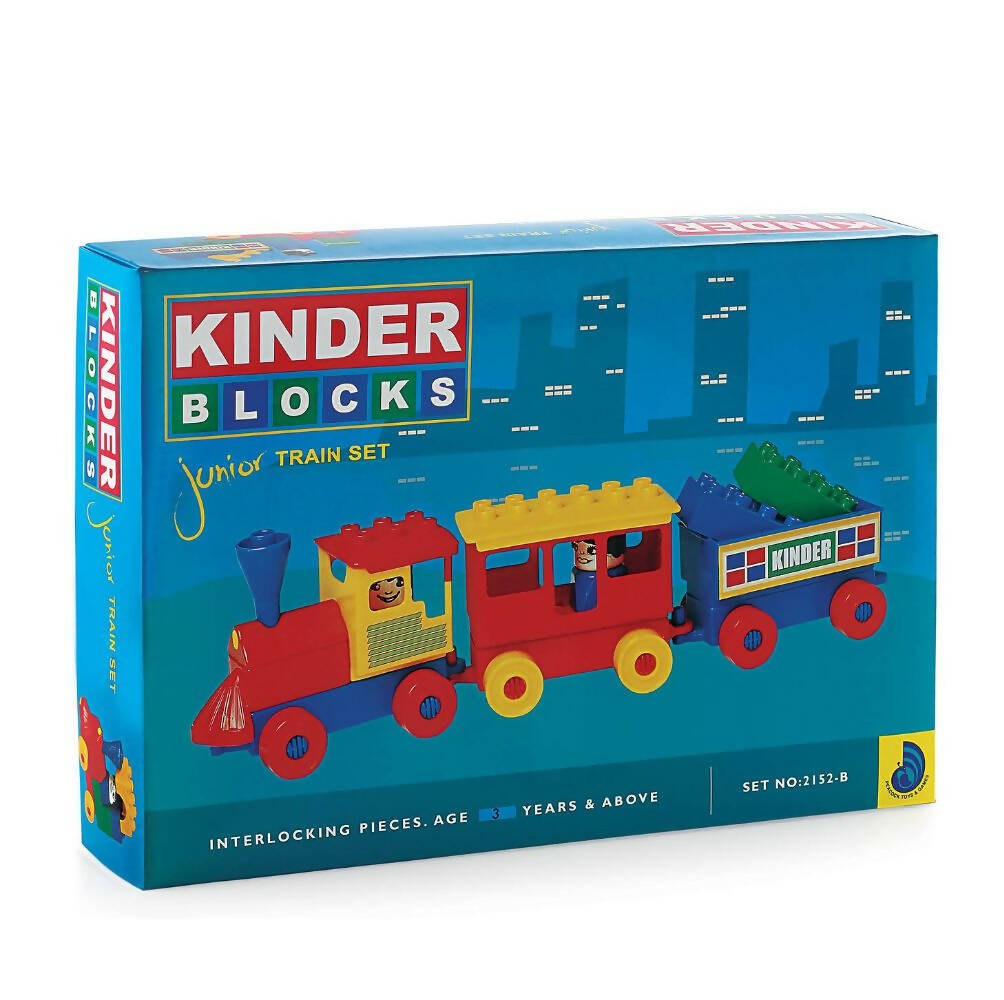 Peacock Learning & Educational Building Interlocking Blocks Set For Kids - Junior Train Set | Grab2Buy