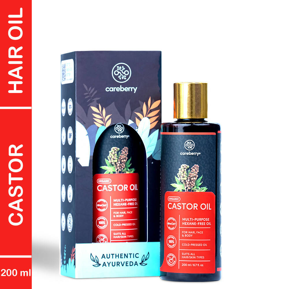 Careberry Organic Hexane-Free Organic Castor Oil For Hair, Face & Body | Grab2Buy