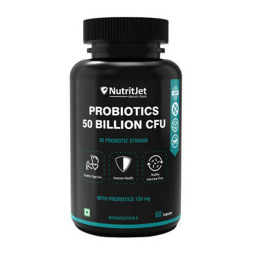 NutritJet Probiotic Supplement 50 Billion CFU Veg Capsules | Grab2Buy
