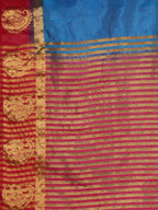 Kalamandir Woven Design Dark Blue Pashmina Saree | Grab2Buy