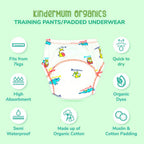 Kindermum Cotton Padded Pull Up Training Pants/ Padded Underwear˜For Kids-Autumn Animals Set of 2 pcs