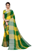 Vamika Yellow Cotton Silk Weaving Saree (Gamma Checks Yellow) | Grab2Buy