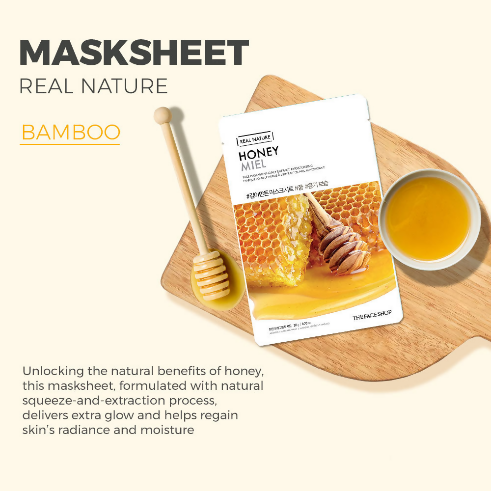 The Face Shop Real Nature Honey Miel Face Mask - Korean Skincare | Grab2Buy
