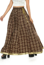 Mominos Fashion Moeza Cotton Coffee Color Printed Lehenga (Lancha) | Grab2Buy