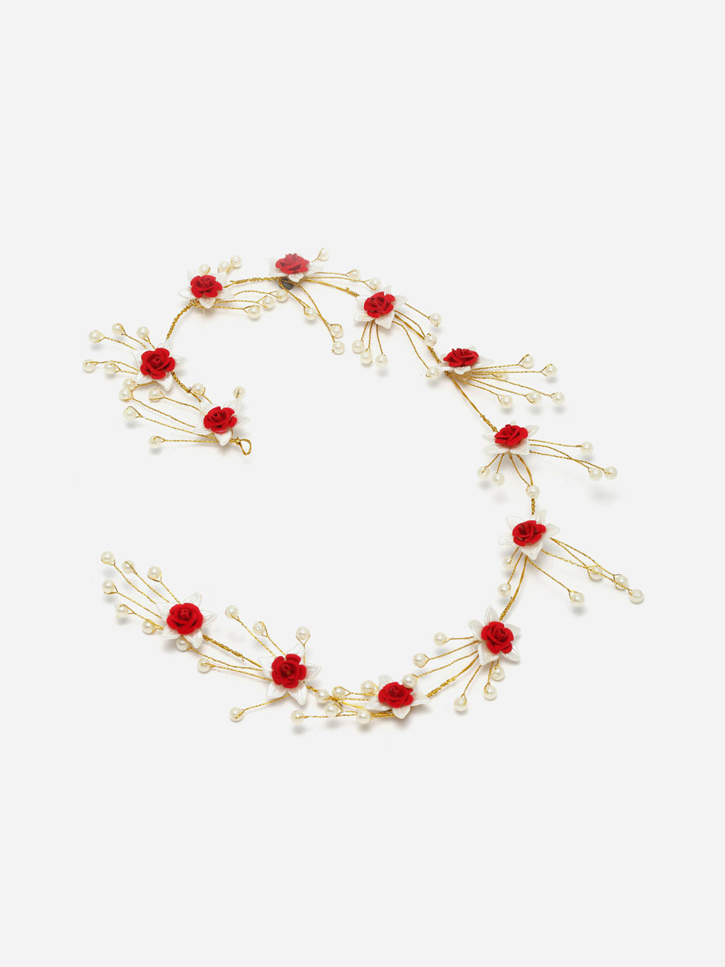 Panash Women Gold-Toned & Red Embellished Tiara | Grab2Buy