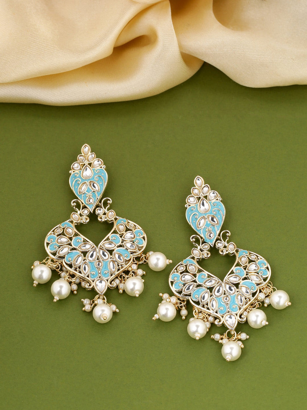 Shoshaa Turquoise Blue Contemporary Drop Earrings For Women | Grab2Buy