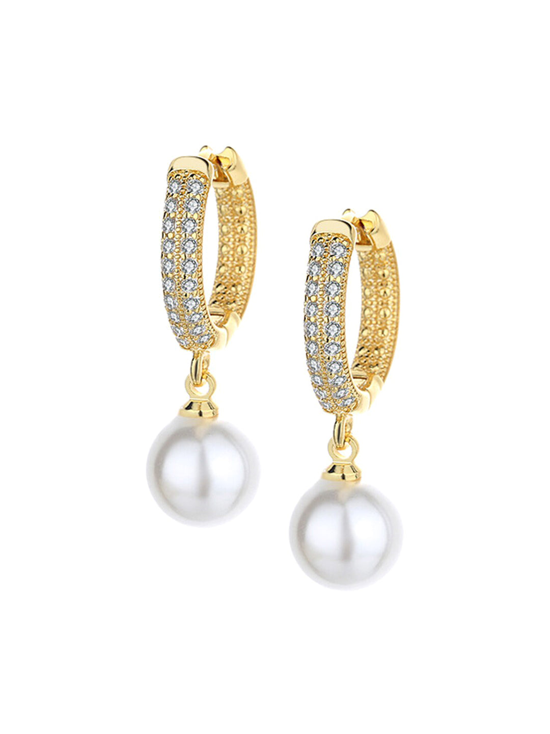 Yellow Chimes Gold-Polished Circular Hoop Earrings | Grab2Buy