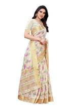 Vamika Cotton Polyester Silk Weaving Cream Saree (KERALA MANSHI) | Grab2Buy